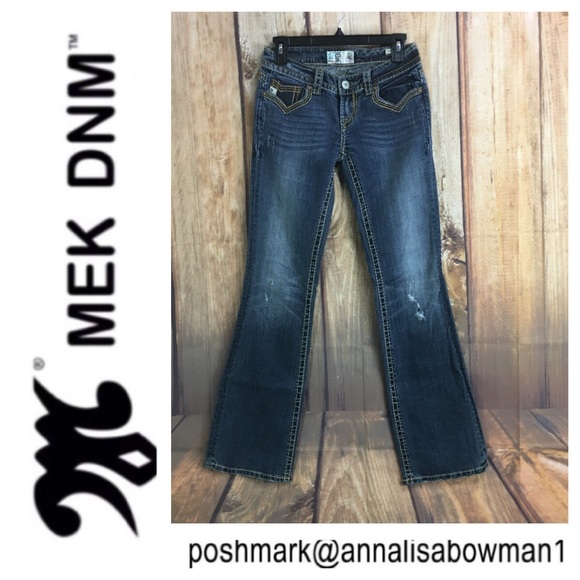 🐞MEK Denim Natal Bootcut denim jean size 25 - Picture 7 of 8